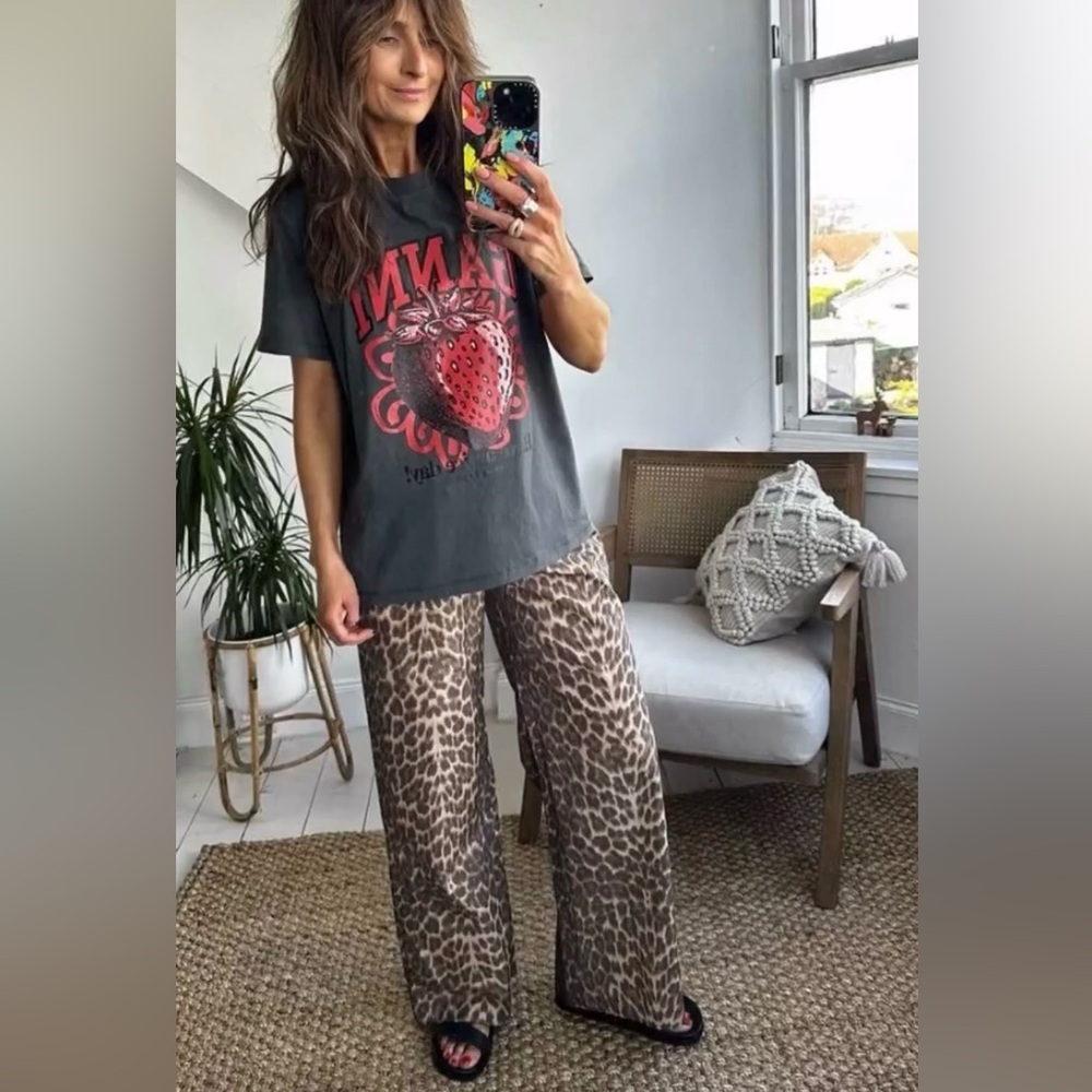 Leopard Print Boxer Vibe Wide-Leg Pants - Picture 14 of 15